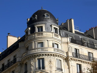 Obraz premium facade immeuble parisien