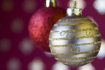 Christmas ball background (selective and soft focus)