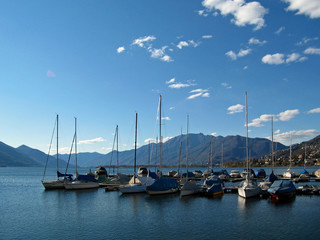Little port on a Swiss lake