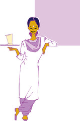 job series - indian waitress