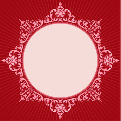 red floral frame