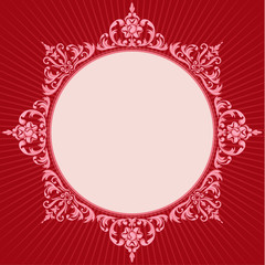 red floral frame