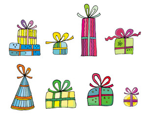 colorful holiday presents