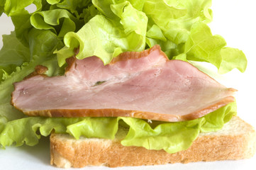 Fototapeta na wymiar Cooking of a tasty sandwich