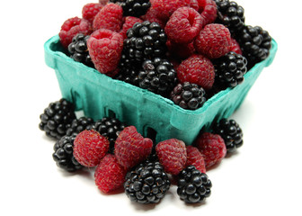 mixed basket of sweet berries