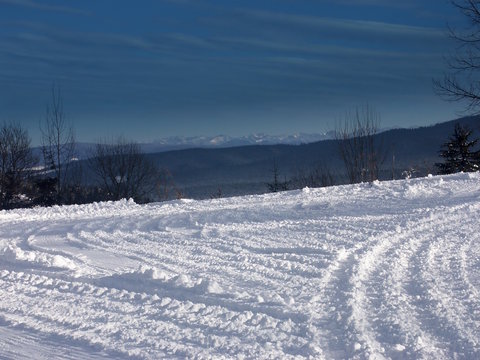 Winter Panorama mit  Pulverschnee 