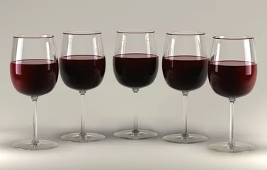 Fotobehang red wine glass © Alexandr Shebanov