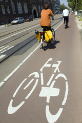 biking in Amsterdam