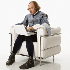 Shakespeare on laptop computer.