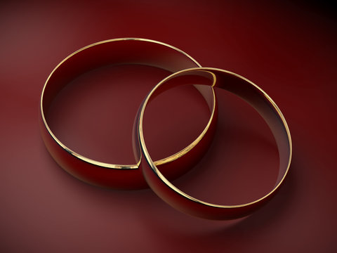 Wedding rings 3D