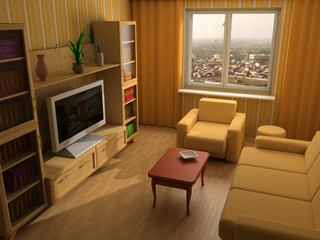 modern interior 3d