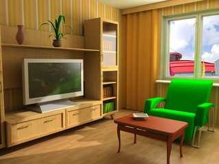 modern interior 3d