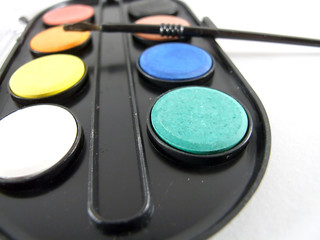 water color and brush