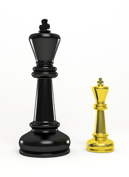 gold and black chess king