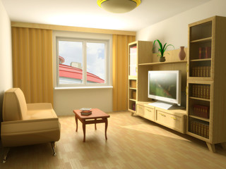 modern interior 3d