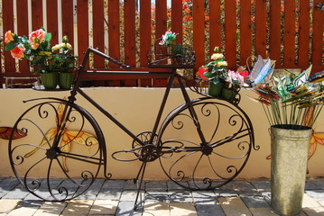 bicycle with flowers
