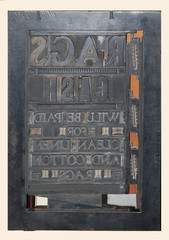 Old typesetting plate