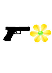 gun versus flower
