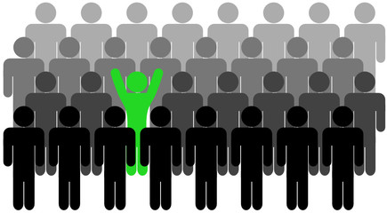 le bon candidat bras levés dans la foule © Julien Gremillot