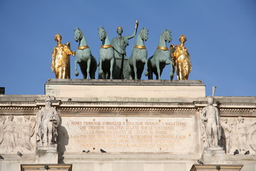 Attelage de l'arc de triomphe du carrousel du Louvre
