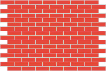 Wall from a red brick. A background. A vector illustration. 