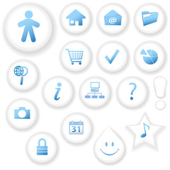 White on White Button Icons