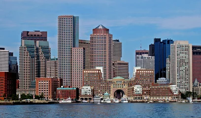 Cercles muraux construction de la ville Boston City Skyline