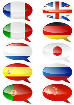 Collection de bulle de langues