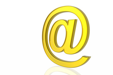 Obraz premium Golden e-mail symbol