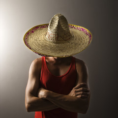 Man wearing sombrero.