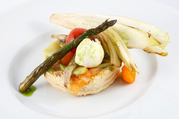 plato de verduras asadas 
