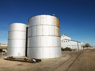 Two silos.