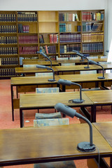 Reading room in library