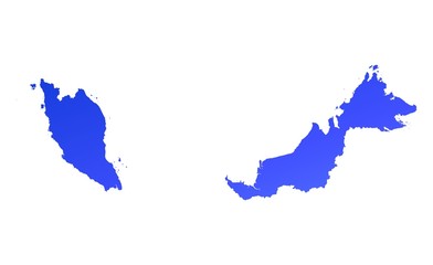 blue gradient map of Malaysia