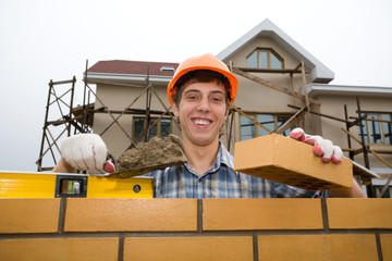 Obraz premium bricklayer
