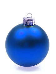 blaue christbaum kugel