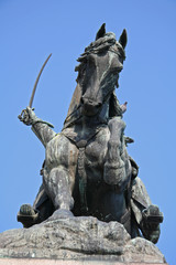 Fototapeta na wymiar Cheval d'une statue de Venise