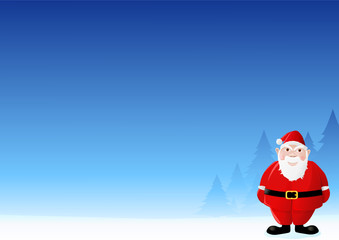 Obraz premium Père Noël dans la forêt