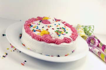 Birthday Cake and Party Blowers