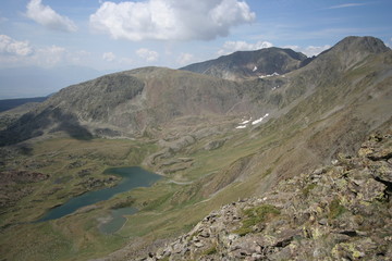 Fototapeta premium estany sobirans et puig carlit