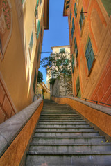 steep stairs from camogli
