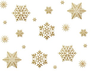 gold snowflakes