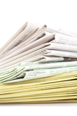 stack of newspapers