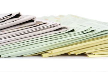stack of newspapers