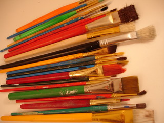 Fototapeta premium Paint Brushes angled right