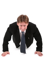 businessman on start