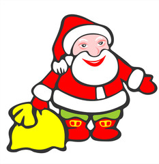santa claus and bag