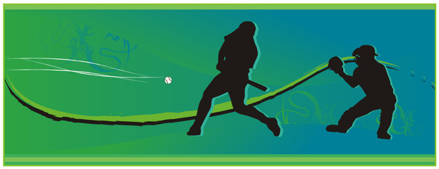 Fototapeta premium composicion de beisbol en vector