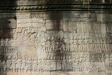 Fototapeta na wymiar Bas relief Bayon Angkor