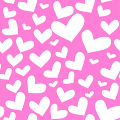  seamless vector texture - hearts